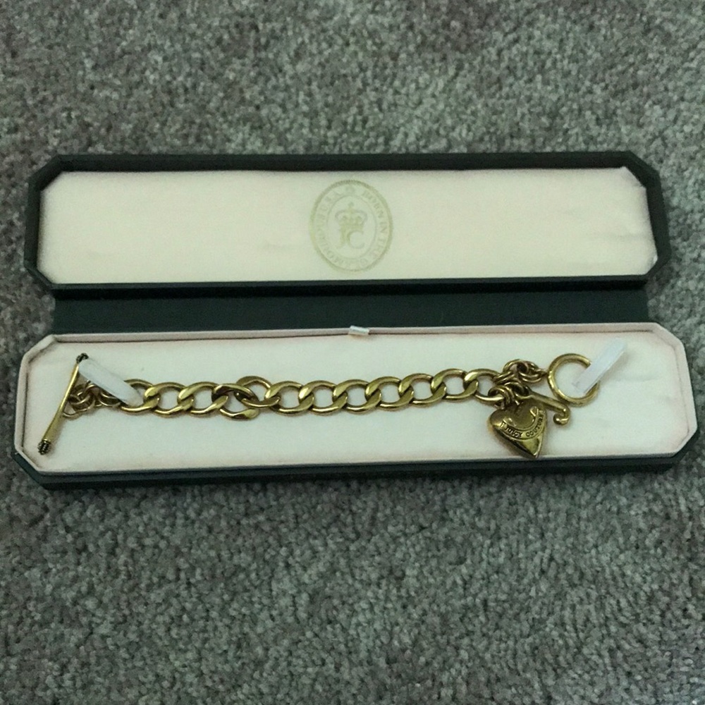 Juicy Couture Banner Heart Charm Bracelet